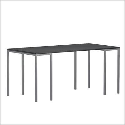 NewYork steel sitztisch 160 x 80 schwarz V2 schraeg